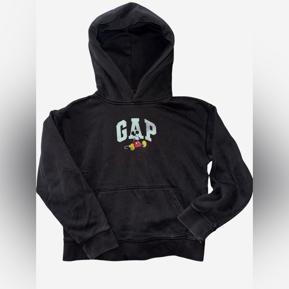 GAP Kids Black Hoodie with Mickey Graphic